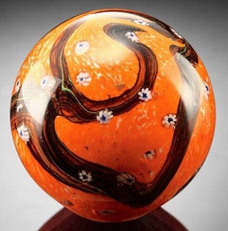 ART GLASS SPHERE / PAPERWEIGHT