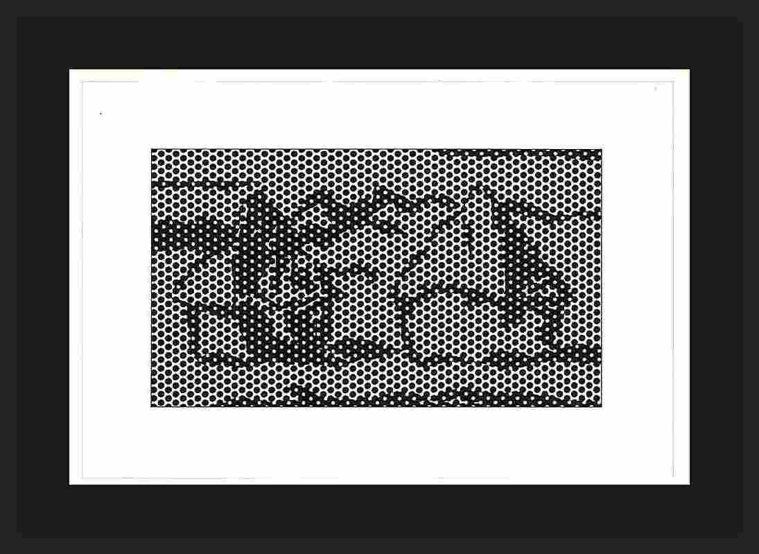 LICHTENSTEIN "HAYSTACK" EMBOSSED LITHOGRAPH, 1969: ROY LICHTENSTEIN "HAYSTACK" EMBOSSED LITHOGRAPH, 1969 - MEDIUM: LITHOGRAPH WITH EMBOSSING (AFT. A MAGNIFICENT IMPRESSION PRINTED IN RAISED RELIEF, THIS SMALLER-SIZE VERSION WAS PRINTED IN 1969 BY GEMI