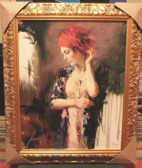 PINO "HARMONY" - HAND SIGNED / EMBELLISHED: PINO "HARMONY" - HAND SIGNED BY THE ARTIST - LIMITED EDITION OF 295 - HAND EMBELLISHED - GICLEE ON CANVAS - NUMBERED 172/295 - PROFESSIONALLY FRAMED - 24.5" X 20" (FRAMED)
