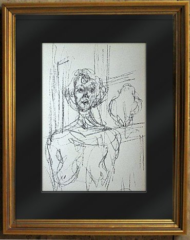GIACOMETTI 1964 LTD. ED. ORIGINAL LITHOGRAPH: ALBERTO GIACOMETTI - ORIGINAL LITHOGRAPH - "ANNETTE" - ON VELIN D' ARCHES WOVE PAPER - PRINTED IN 1964 BY THE LEGENDARY ATELIER FERNAND MOURLOT, MOURLOT FRERES, PARIS FRANCE - ISSUED IN A LIMITED EDIT