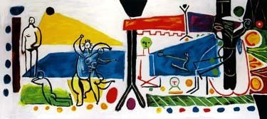 PICASSO "THE FAMILY": PABLO PICASSO "THE FAMILY" - NUMBERED LIMITED EDITION GICLEE' ON HEAVY ARCHIVAL WOVE PAPER - ESTATE SIGNED IN PENCIL "Collection Domaine Picasso" - EDITION SIZE 500 - UNFRAMED - MINT - 20" X 13" APPX