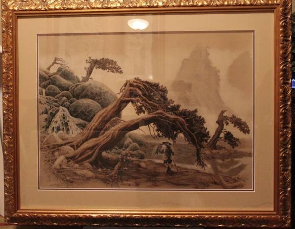 CHICK BRAGG SIGNED SERIGRAPH LTD ED: CHARLES (CHICK) LYNN BRAGG LIMITED EDITION HAND SIGNED SERIGRAPH - ORIENTAL FALCONER - HAND SIGNED IN PENCIL BY THE ARTIST - NUMBERED IN PENCIL - LIMITED EDITION OF 300 - IMAGE APPX. 21.5" X 29.5" - F