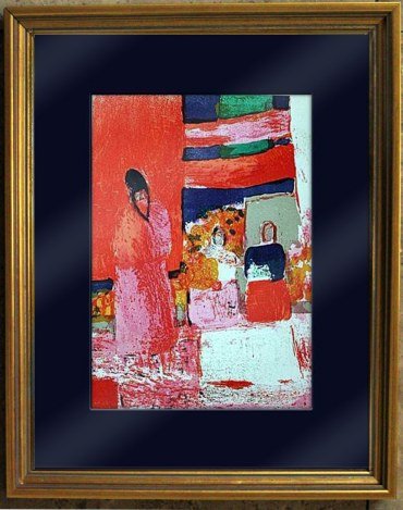 CATHELIN 1964 LTD. ED. ORIGINAL LITHOGRAPH: BERNARD CATHELIN - ORIGINAL LITHOGRAPH - "MEXIQUE" - ON VELIN D' ARCHES WOVE PAPER - PRINTED IN 1964 BY THE LEGENDARY ATELIER FERNAND MOURLOT, MOURLOT FRERES, PARIS FRANCE - ISSUED IN A LIMITED EDITIO