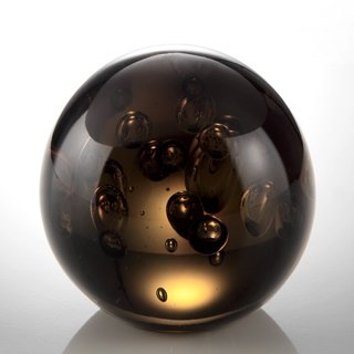 ART GLASS DARK GRAY BUBBLE SPHERE 3.5" DIA: ART GLASS DARK GRAY BUBBLE SPHERE 3.5" DIAMETER - HAND CRAFTED - EACH PIECE IS MADE BY HAND THEREFOR THERE MAY BE SLIGHT VARIATIONS WITHIN EACH INDIVIDUAL PIECE