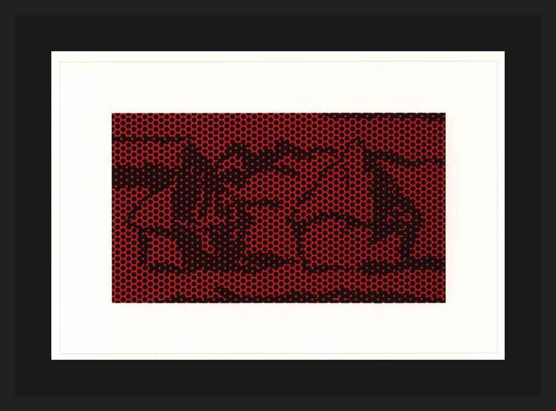 LICHTENSTEIN "HAYSTACK #6" LITHOGRAPH 1969: DONE IN HOMAGE TO CLAUDE MONET, THIS VINTAGE 1969 POP ART CLASSIC PRINT IS BEST APPRECIATED WHEN VIEWED FROM A DISTANCE. MEDIUM: LITHOGRAPH . THIS IS A BEAUTIFULLY EXECUTED VERSION, PRINTED IN 1969 BY