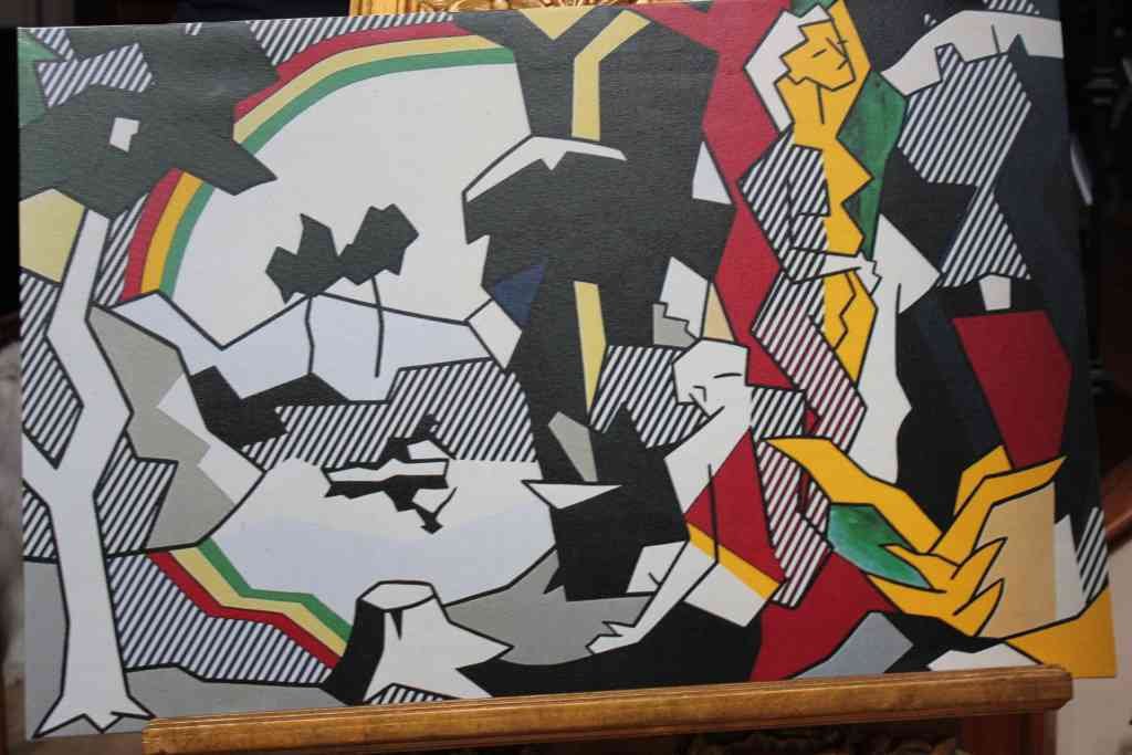 LICHTENSTEIN "FORREST" GICLEE ON CANVAS: ROY LICHTENSTEIN "FORREST" - GICLEE ON CANVAS - PROFESIONALLY STRECHED ON FRAME - IMAGE 20"X30"