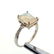 2.6CT LAB OPAL AND DIAMOND STERLING RING