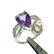 2.3CT AMETHYST AND DIAMOND STERLING RING