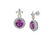 18KY GOLD & STERLING FLEUR DE LIS DESIGN EARRINGS-