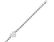 STERLING RHODIUM PLATED CHAIN BRACELET W/ A FLAT HEART