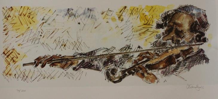 ROSS ORIGINAL LITHOGRAPH - HAND SIGNED: ROSS HAND SIGNED AND NUMBERED LIMITED EDITION LITHOGRAPH ON QUALITY ARCHIVAL PAPER - APPROX. 19X31 - UNFRAMED - HAND SIGNED BY THE ARTIST IN PENCIL - NUMBER 72/250