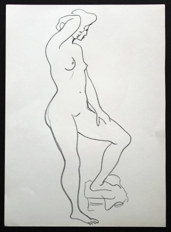 DERAIN ORIGINAL LITHOGRAPH 1957: ANDRE DERAIN ORIGINAL LITHOGRAPH ON WOVE PAPER - EXECUTED FOR DERRIÈRE LE MIROIR (NO. 94-95) IN 1957 - PUBLISHED BY IN PARIS BY THE MAEGHT ATELIER - PAGE SIZE 15" X 11" (380 X 280 MM) - UNFRAMED