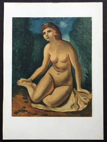 DERAIN ORIGINAL LITHOGRAPH 1958: ANDRE DERAIN ORIGINAL LITHOGRAPH ON WOVE PAPER - EXECUTED FOR DERRIÈRE LE MIROIR (NO. 111) IN 1958 - PUBLISHED BY IN PARIS BY THE MAEGHT ATELIER - PAGE SIZE 15" X 11" (380 X 280 MM) - UNFRAMED