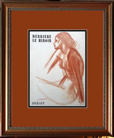 DERAIN ORIGINAL LITHOGRAPH 1957: ANDRE DERAIN ORIGINAL LITHOGRAPH ON WOVE PAPER - EXECUTED FOR DERRIÈRE LE MIROIR (NO. 94-95) IN 1957 - PUBLISHED BY IN PARIS BY THE MAEGHT ATELIER - PAGE SIZE 15" X 11" (380 X 280 MM) - PROFESSIONALL