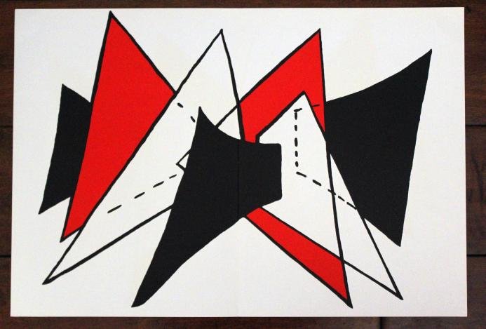 CALDER ORIGINAL LITHOGRAPH 1963: ALEXANDER CALDER ORIGINAL LITHOGRAPH ON WOVE PAPER - EXECUTED FOR DERRIÈRE LE MIROIR (NO. 141) IN 1963 - PUBLISHED BY IN PARIS BY THE MAEGHT ATELIER - PAGE SIZE 15" X 22" (380 X 560 MM) - UNFRAMED