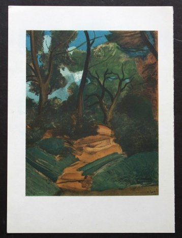 DERAIN ORIGINAL LITHOGRAPH 1958: ANDRE DERAIN ORIGINAL LITHOGRAPH ON WOVE PAPER - EXECUTED FOR DERRIÈRE LE MIROIR (NO. 111) IN 1958 - PUBLISHED BY IN PARIS BY THE MAEGHT ATELIER - PAGE SIZE 15" X 11" (380 X 280 MM) - UNFRAMED