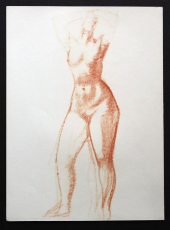 DERAIN ORIGINAL LITHOGRAPH 1957: ANDRE DERAIN ORIGINAL LITHOGRAPH ON WOVE PAPER - EXECUTED FOR DERRIÈRE LE MIROIR (NO. 94-95) IN 1957 - PUBLISHED BY IN PARIS BY THE MAEGHT ATELIER - PAGE SIZE 15" X 11" (380 X 280 MM) - UNFRAMED