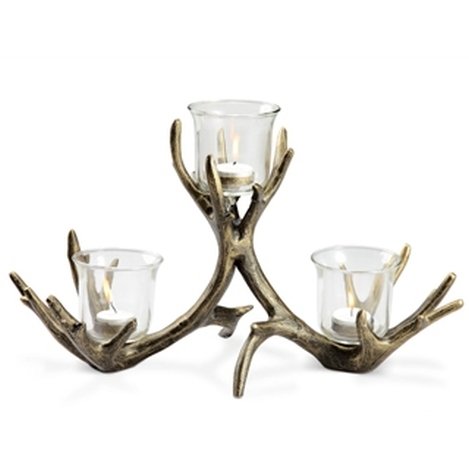ANTLER 3 VOTIVE CANDLE HOLDER: Antler 3 Votive Candle Holder. 10.5" X 17.5" 7".