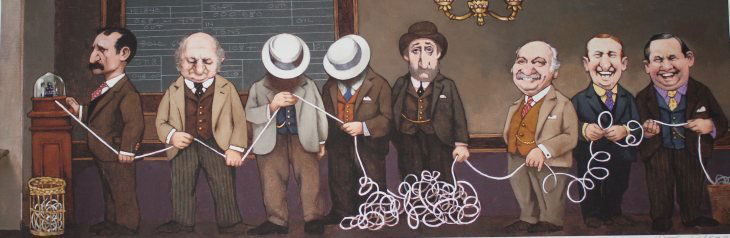 BRAGG "TICKER TAPE" HAND SIGNED GICLEE: CHARLES BRAGG "TICKER TAPE" ORIGINAL GICLEE ON WOVE PAPER -- LIMITED EDITION - HAND SIGNED BY THE ARTIST - UNFRAMED - IMAGE APPX 8" X 24 1/2"