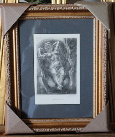 JOHN SLOAN PENCIL-SIGNED ORIGINAL ETCHING: JOHN SLOAN PENCIL-SIGNED ORIGINAL ETCHING. SIGNED IN PENCIL BY THE ARTIST. CATALOGUE REFERENCE MORSE 269. THIS IMPRESSION IS ONE OF ONLY 35 FROM A PLANNED EDITION OF 100. A NICE ETCHING BY ASH CAN ART