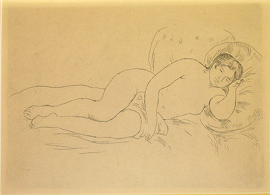 Pierre Auguste Renoir (1841-1919), Nude Etching