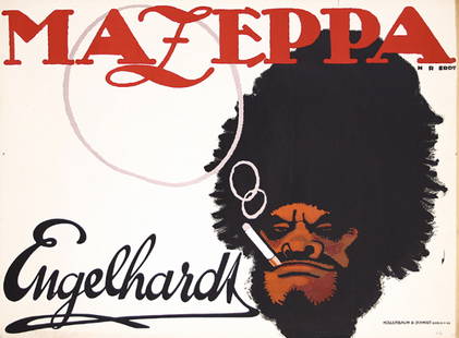 Original Poster Mazeppa ERDT 1912: Erdt, Hans Rudi 1883 - 1925Mazeppa EngelhardtLithograph 191227.5 x 37.4 in. (70 x 95 cm)(B+) small tears and minor staining at the edges, 6 in./15 cm vertical tear and a small paper loss at the