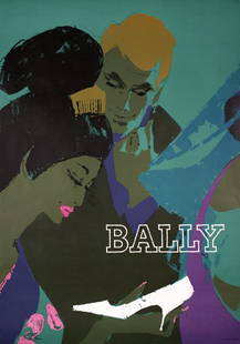 Old Original Bally Poster DONALD BRUN: Brun, Donald 1909 - 1999BallyOffset 196450.3 x 35.4 in. (128 x 90 cm)Condition / Description: (A-) small tears and minor creases at the edgesEstimate: $400Reserve: $240