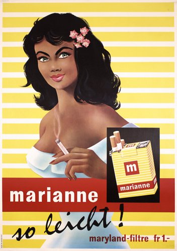 Old Swiss Advertising Poster 1950s