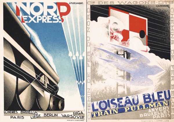 Original 1930s Cassandre Postcards Nord Express