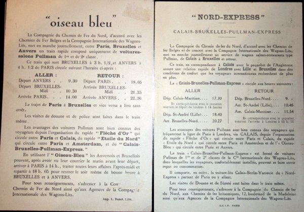 Original 1930s Cassandre Postcards Nord Express - 2