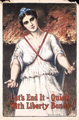 Original US WW I LIBERTY BONDS Poster