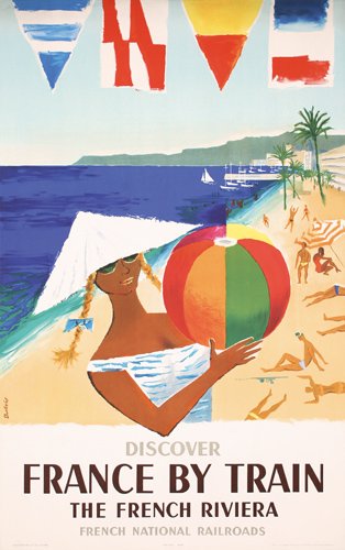 Original French Riviera Travel Poster DUBOIS