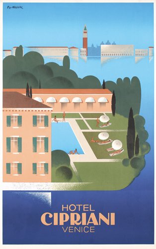 Original Venice Travel Poster FIX-MASSEAU