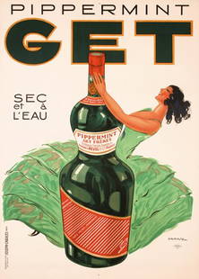 Original 1930s Pippermint GET Poster Dransy: Dransy, Jules Isnard 1883 - 1945Get - PippermintLithograph 193554.7 x 38.9 in. (139 x 99 cm)Printer: Joseph-Charles, ParisCondition / Description: (A) on linen, minimal staining at the edges, second