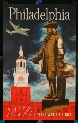 Lot of TWA Airline Travel Posters - 2