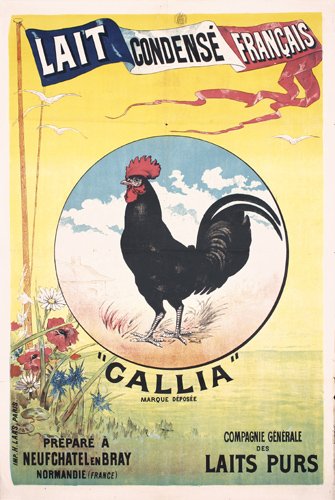 Original 1900s French Milk Poster GALLIA