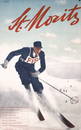 271 RARE ORIG 1930s St. Moritz Ski Travel Poster HERDEG