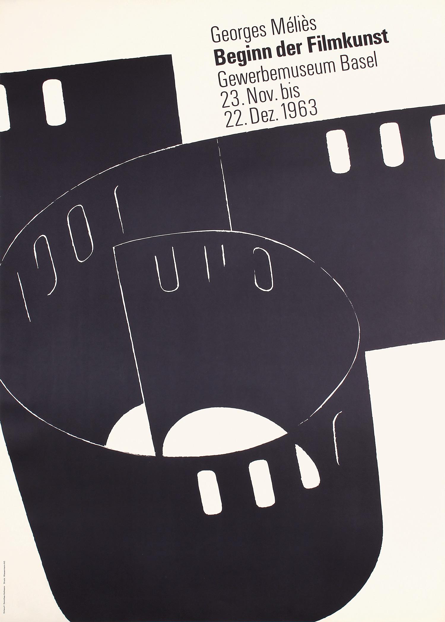 Original 1960s Swiss Modern Film Design Poster HOFMANN (1 of 1)