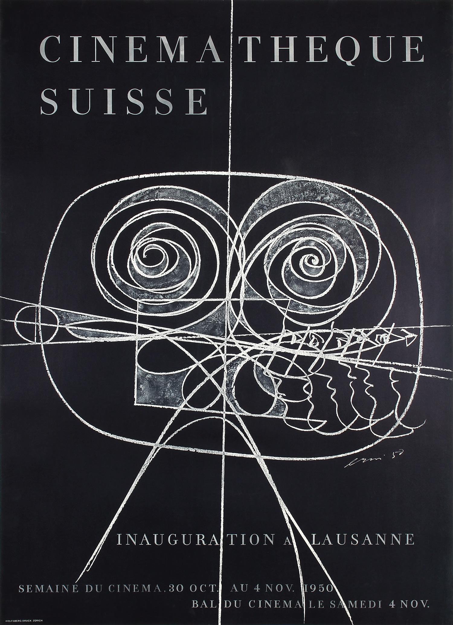 Original 1950 HANS ERNI Swiss Cinema Art Design Poster (1 of 1)