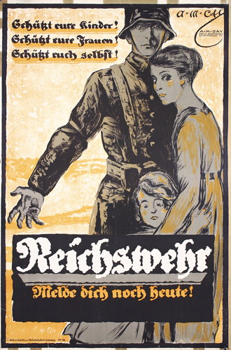 ORIGINAL German WW I Poster Plakat Cay 1919
