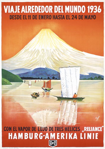 HAPAG Reliance Ship Poster Plakat FUSS 1930s