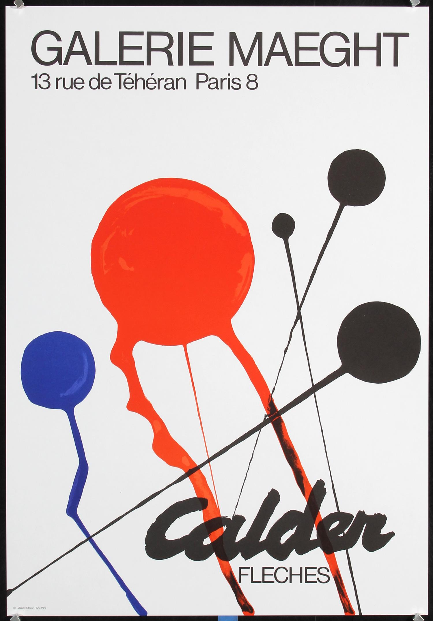 Original 1960s CALDER Fleches Modern Design Poster (1 of 1)