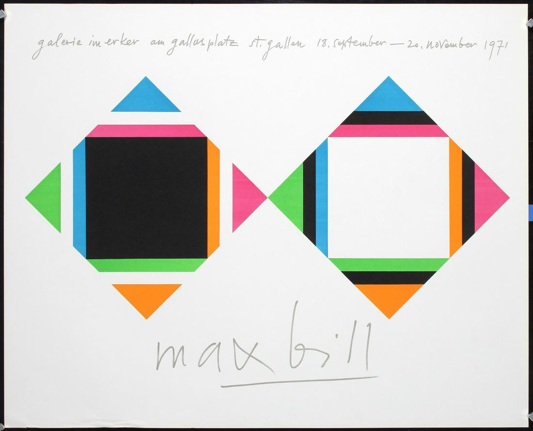 Original Vintage 1970s Max Bill Modern Design Poster (1 of 1)