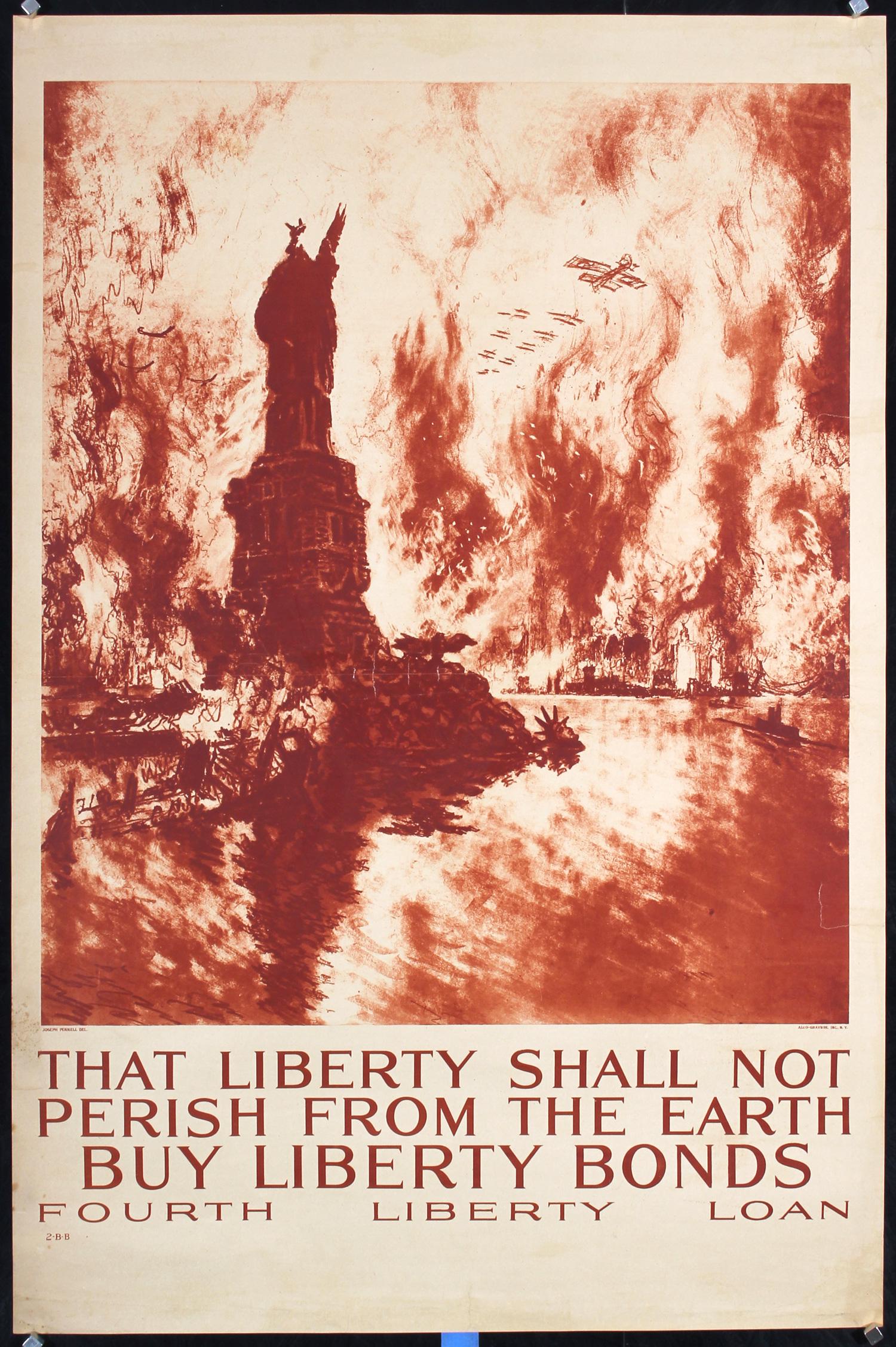 Original 1918 PENNELL US World War I Liberty Poster (1 of 1)
