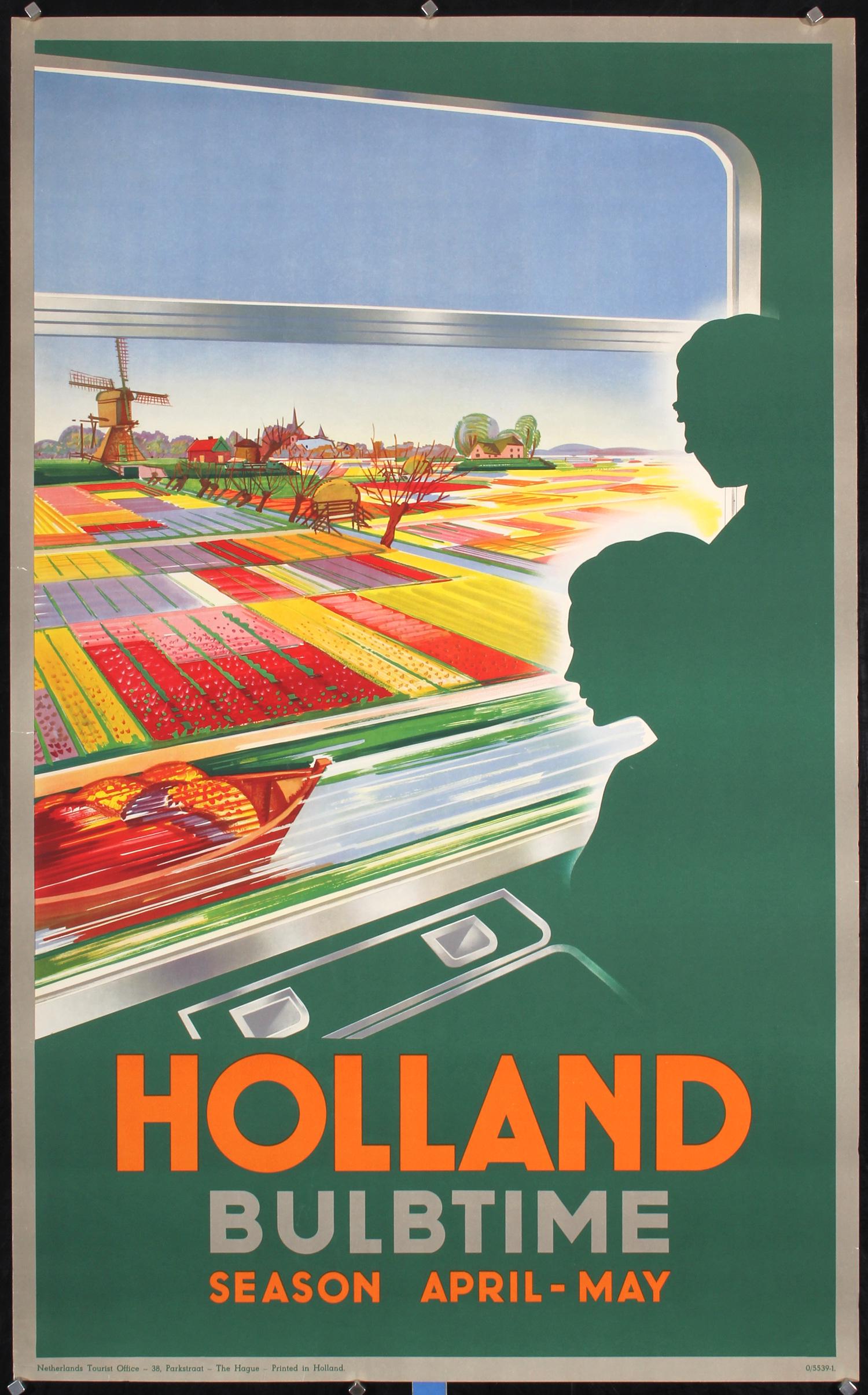 Beautiful Original 1950s Holland Bulbtime Travel Poster (1 of 1)