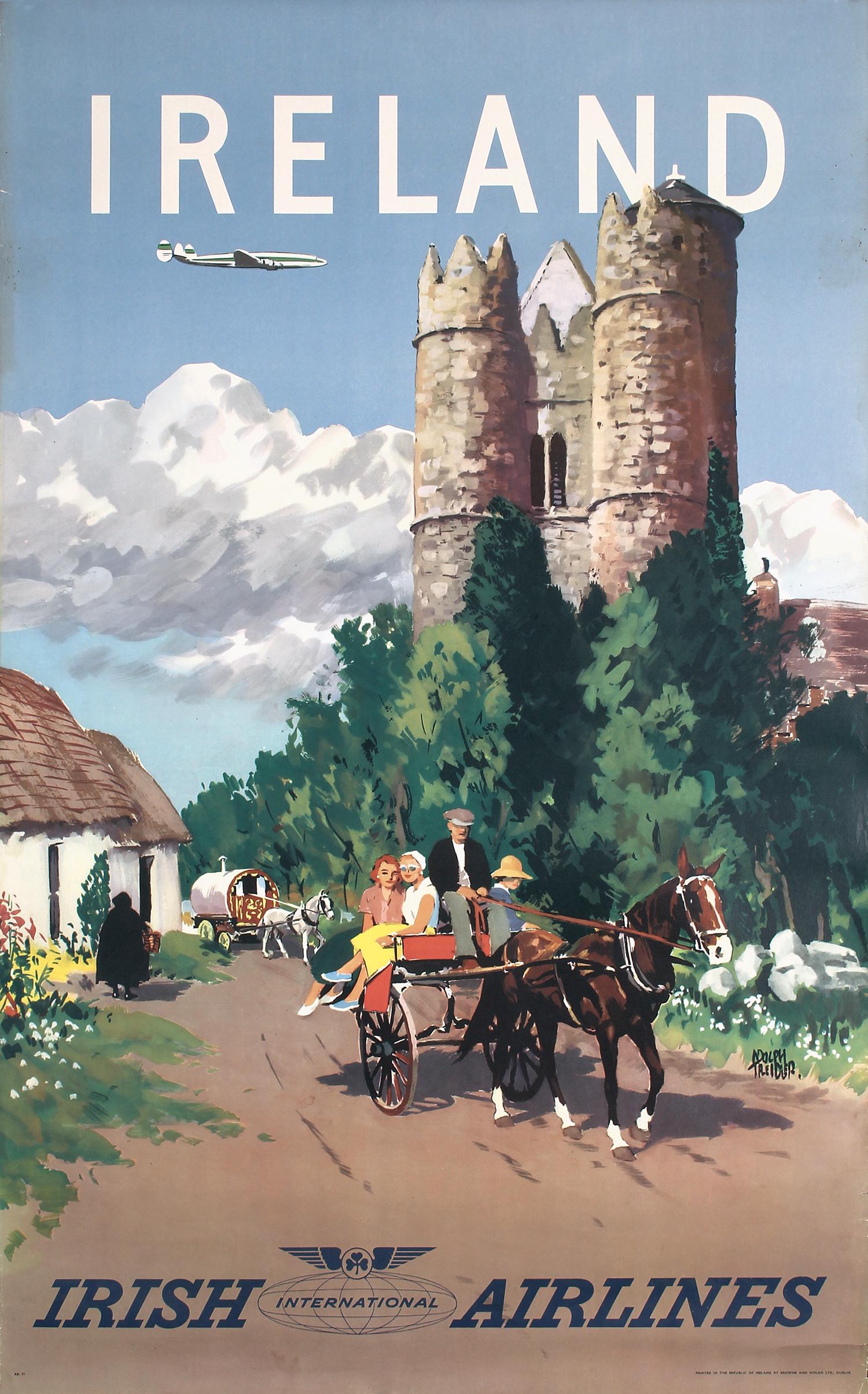 Original Vintage 1950s Ireland Travel Poster Treidler (1 of 1)