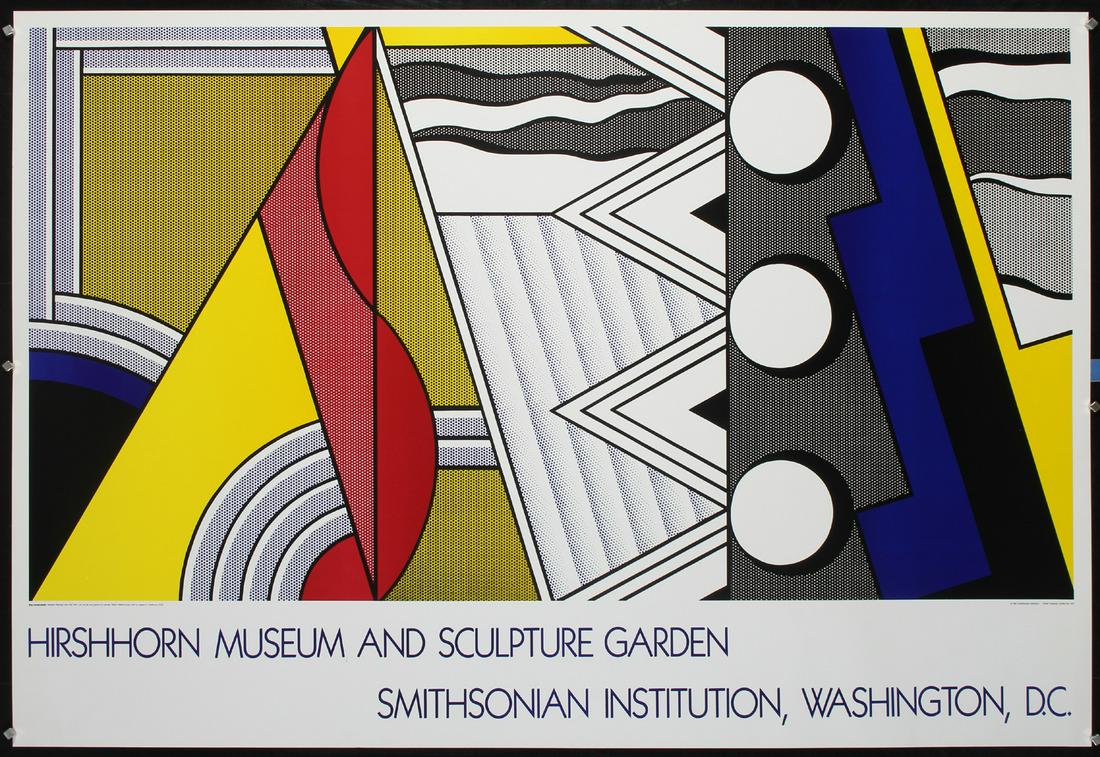 Large Original 1980s Roy Lichtenstein Poster Hirshhorn (1 of 1)