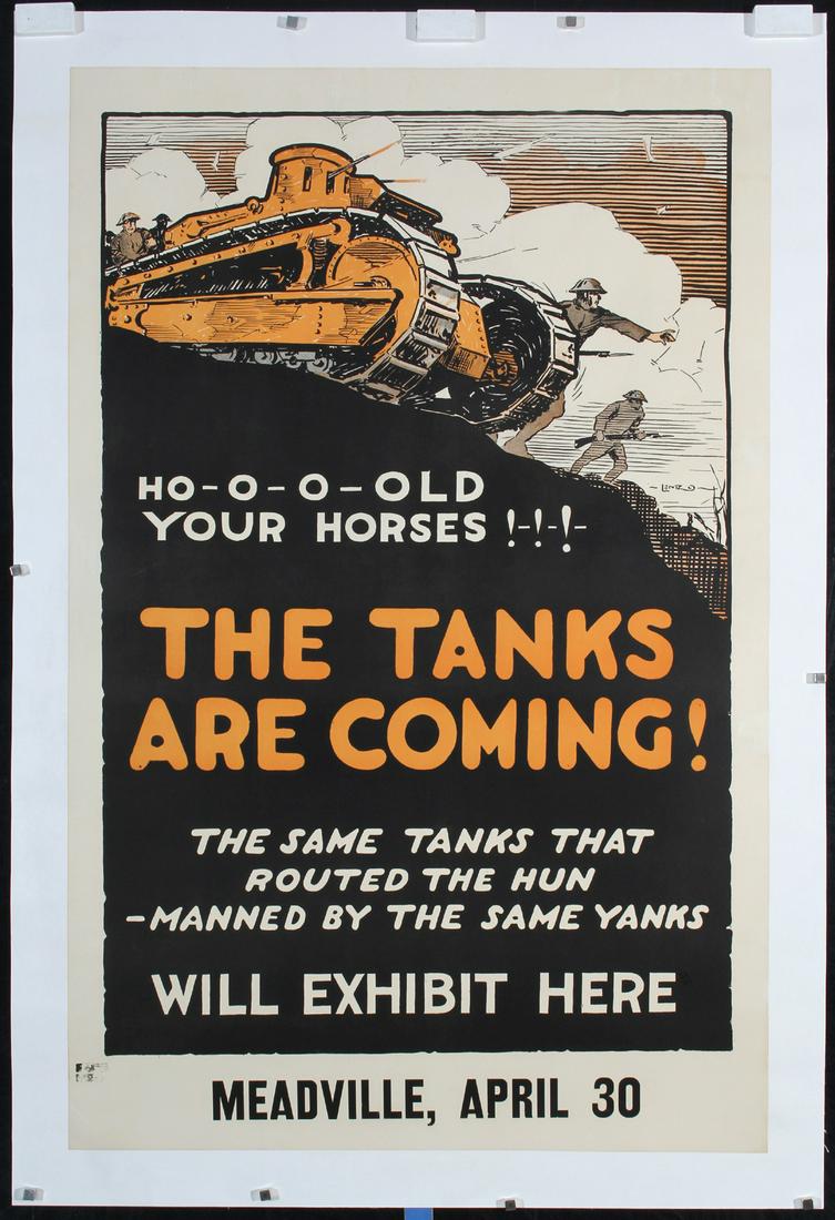 Rare Original Vintage Tanks are Coming US WW I Poster (1 of 1)