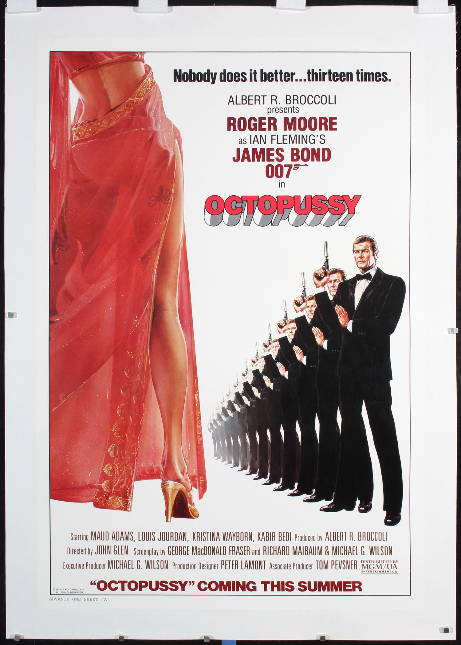 Original 1980s Octopussy Advance Bond Poster Roger Moor (1 of 1)