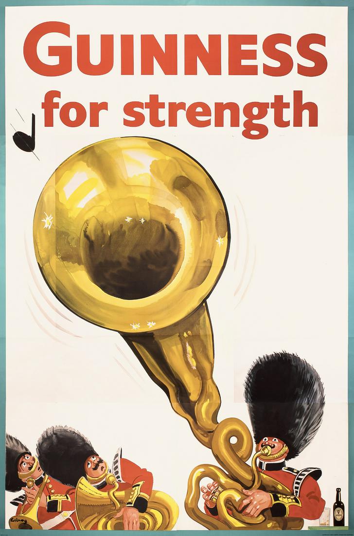 LARGE Original 1950s Guinness Beer Poster (1 of 1)